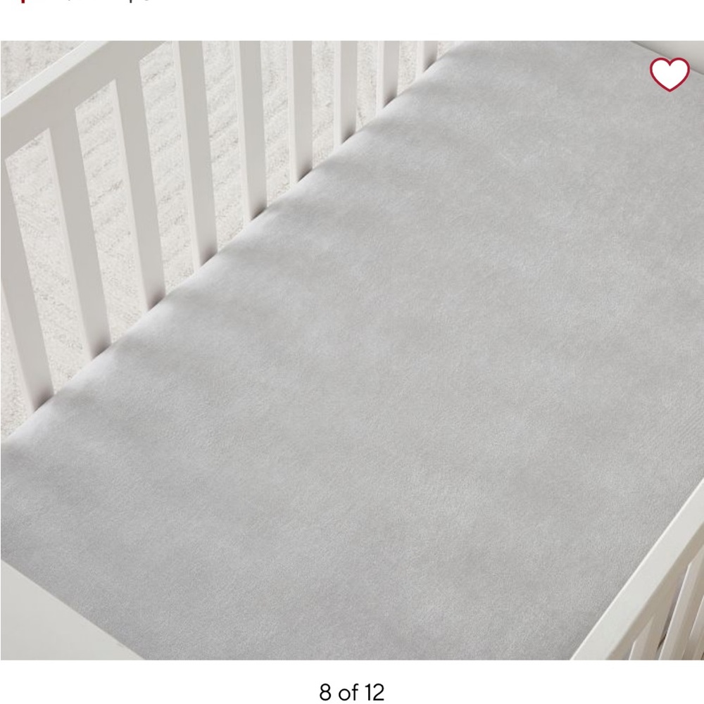 Pottery Barn Kids velour crib sheet